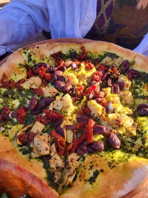 pizza at Peekaboo Canyon Wood Fired Kitchen in Kanab