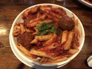 Vegan Meatball marinara at Peekaboo Canyon Wood Fired Kitchen in Kanab