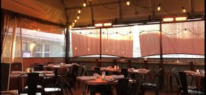 got there early for dinner and enjoyed the restaurant  to ourselves!  at Peekaboo Canyon Wood Fired Kitchen in Kanab