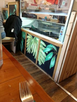 deli counter at The  Pakora Bar in Edinburgh