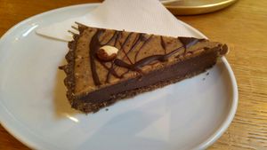 Vegan nougat cake yummii at Mondieu - Laurinska in Bratislava