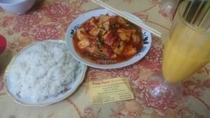 one possible vegetarian dish at Trung Tuyet at Trung Tuyet in Ninh Binh