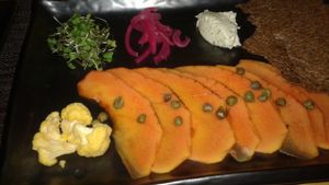 Cold Smoked Papaya at Vinya Test Kitchen in Providence