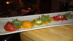Raw Tomato Ravioli at Vinya Test Kitchen in Providence