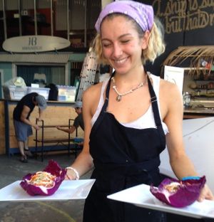 Sophia at HI Raw Organics - Pop-up in Honolulu