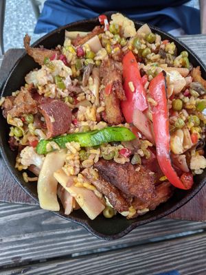 Vegan paella at Black & Blue in Easton