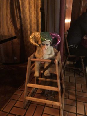 Baby in the corner at Black & Blue in Easton