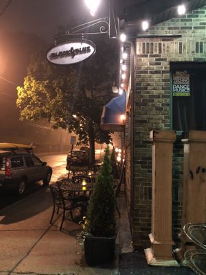 Outside at Black & Blue in Easton
