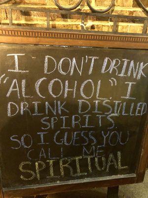 Sign outside at Black & Blue in Easton