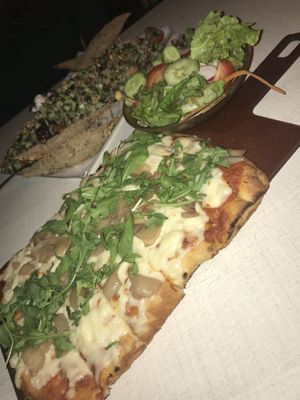 Vegan pizza  at Cafe Gan Sipur - Holon in Holon