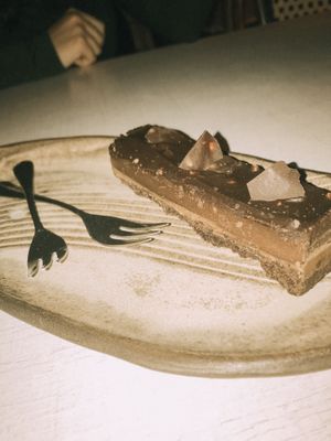 Nougat and dark chocolate bar  at Cafe Gan Sipur - Holon in Holon