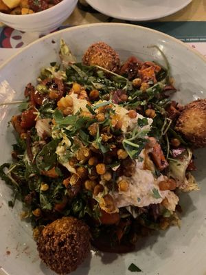 Felafel and sweet potato salad  at Zinco Lounge in Swansea