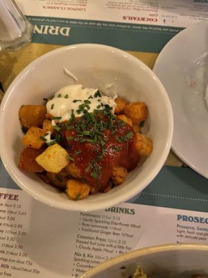 Potato bravos  at Zinco Lounge in Swansea