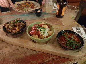 Tapas board trio at Zinco Lounge in Swansea