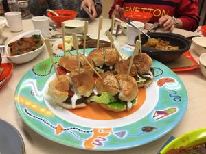 Vegan burgers at Vegether in New Territories