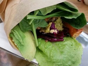 vegan wrap at Organico in Stockholm