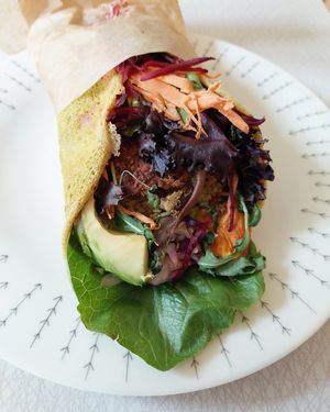 Vegan wrap at Organico in Stockholm