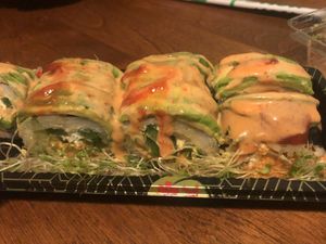 Hot & Hot Spicy Cream Roll at Gokoku Vegetarian Ramen Shop in Studio City