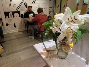 Interior dining in April 2021. Not a large space so only a few tables. at Gokoku Vegetarian Ramen Shop in Studio City