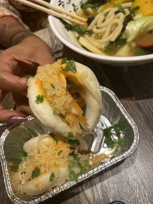 Yumminess!!!  at Gokoku Vegetarian Ramen Shop in Studio City