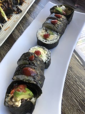 This yummi vegan crab rolls had me nuts for more. Easy to just keep eating them non stop. I didn’t like the ketchup addition but overall it was delicious. at Gokoku Vegetarian Ramen Shop in Studio City