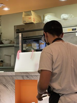 They were took one out of the fridge and another one was behind it   at Gokoku Vegetarian Ramen Shop in Studio City