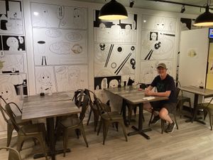 Dining room  at Gokoku Vegetarian Ramen Shop in Studio City