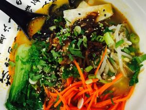 Tantan Spicy Miso Ramen  at Gokoku Vegetarian Ramen Shop in Studio City