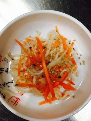 Radish & Carrot  at Gokoku Vegetarian Ramen Shop in Studio City
