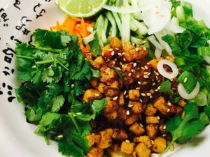 JaaJaa men ( soupless naked ramen)  at Gokoku Vegetarian Ramen Shop in Studio City