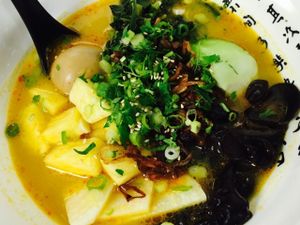 Pineapple Ramen at Gokoku Vegetarian Ramen Shop in Studio City