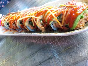Hot & Hot roll at Gokoku Vegetarian Ramen Shop in Studio City