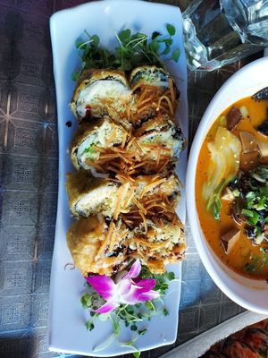 Tempura California roll at Gokoku Vegetarian Ramen Shop in Studio City