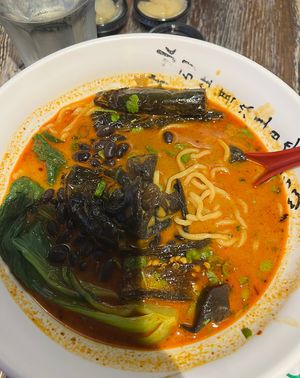 The Mayu Garlic Jalapeño ramen   at Gokoku Vegetarian Ramen Shop in Studio City