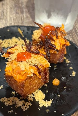 Crispy Rice Vegan Spicy Tuna   at Gokoku Vegetarian Ramen Shop in Studio City