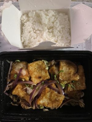 Pokémon Tofu Bento  at Gokoku Vegetarian Ramen Shop in Studio City