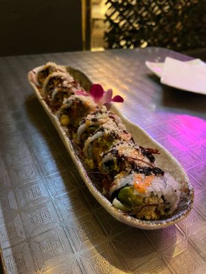 Crunchy vegan roll at Gokoku Vegetarian Ramen Shop in Studio City