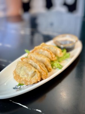 Chicken Gyoza  at Gokoku Vegetarian Ramen Shop in Studio City
