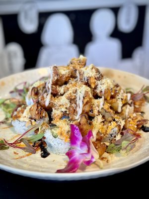 Popcorn Vegan Roll  at Gokoku Vegetarian Ramen Shop in Studio City