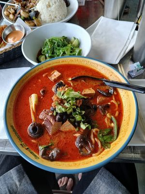 Hard Tofu Ramen at Gokoku Vegetarian Ramen Shop in Studio City
