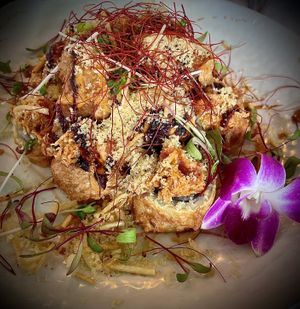 One of my favorite roles of all time, the volcano  at Gokoku Vegetarian Ramen Shop in Studio City