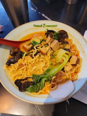 Hard tofu Ramen at Gokoku Vegetarian Ramen Shop in Studio City
