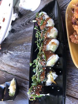 Golden mountain roll at Gokoku Vegetarian Ramen Shop in Studio City