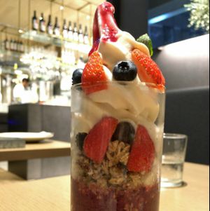 Delicious vegan parfait  at Cosme Kitchen Adaptation - Atre West in Tokyo