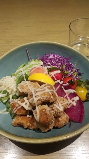 Fried juicy soy meat rice bowl  at Cosme Kitchen Adaptation - Atre West in Tokyo