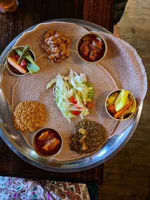 Vegan platter for two at The Abyssinian  in Kensington
