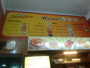 Menu at Italia in Ninh Binh