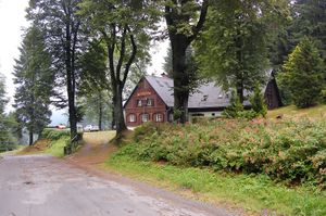 From the road at Vital Hotel Novina in Krystofovo Udoli