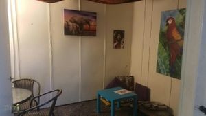 inside at Sinergiarte in Bogota