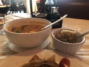 Red Curry with Tofu and Brown Rice at Bunn Thai Bistro in Grover Beach